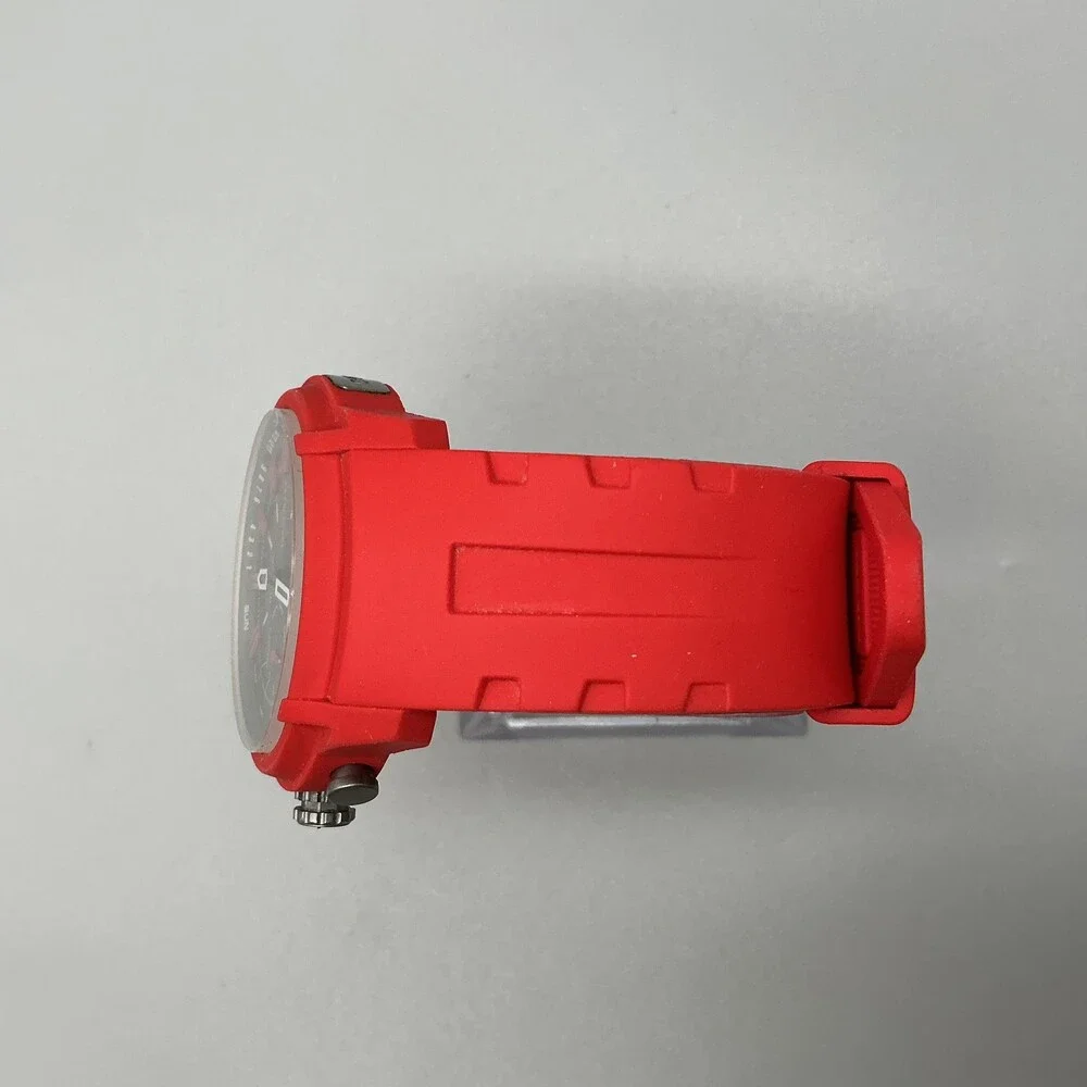 Diesel On Armbar Hybrid Smartwatch Mens Watch 44mm Red Silicone New Battery